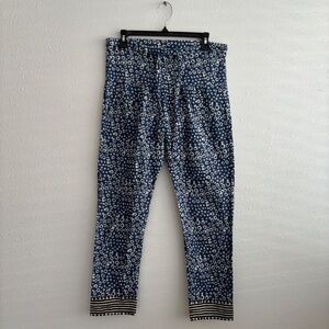 SEA New York 100% Cotton Blue/White Patterned High Waisted Pants - Size 0